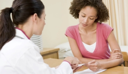 Patient reviewing medication for opioid use disorder treatment