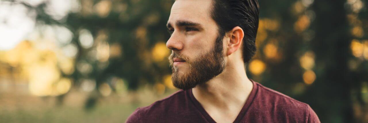 White man looking left